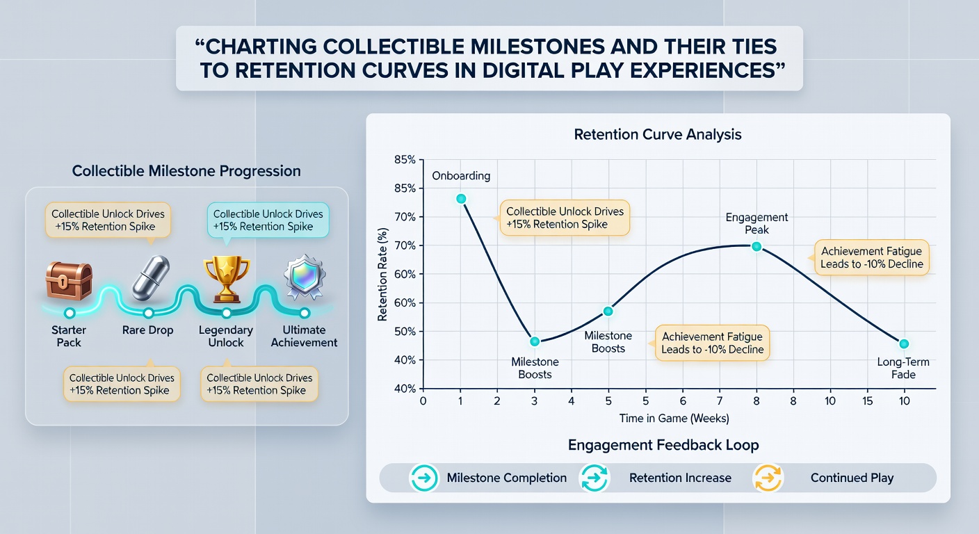Detailed chart illustrating milestone completion rates alongside player retention metrics over multiple weeks