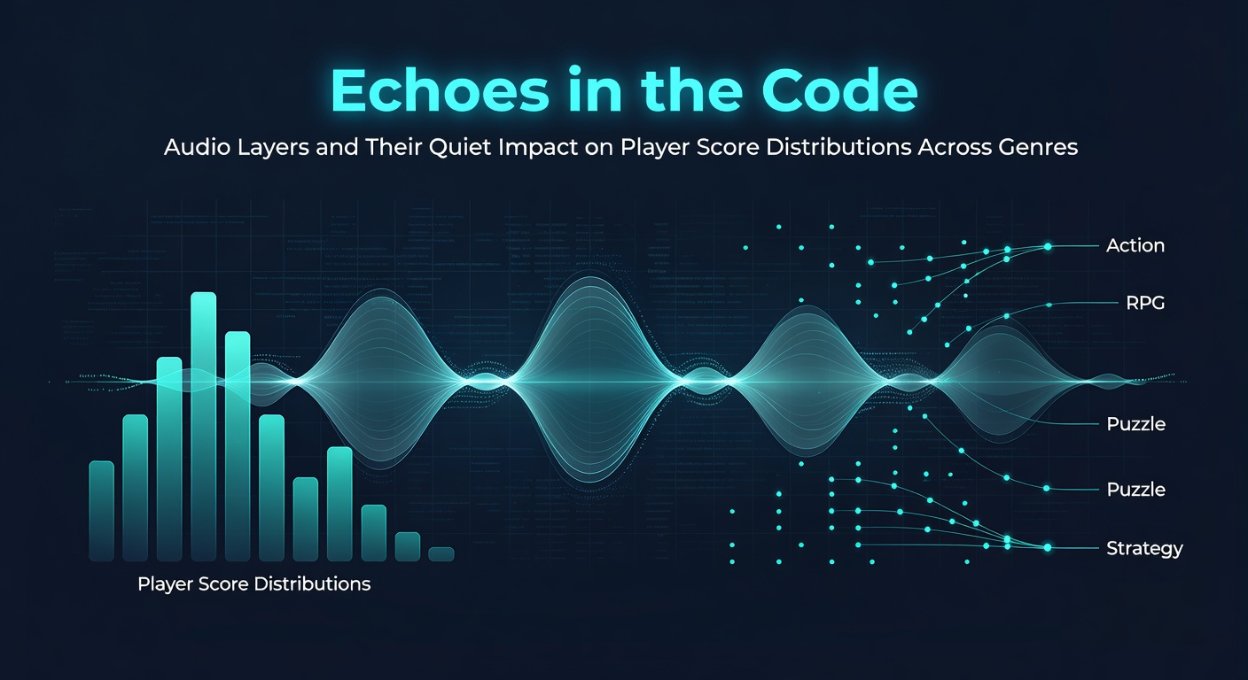 Sound design visualization showing layered audio elements in a video game environment