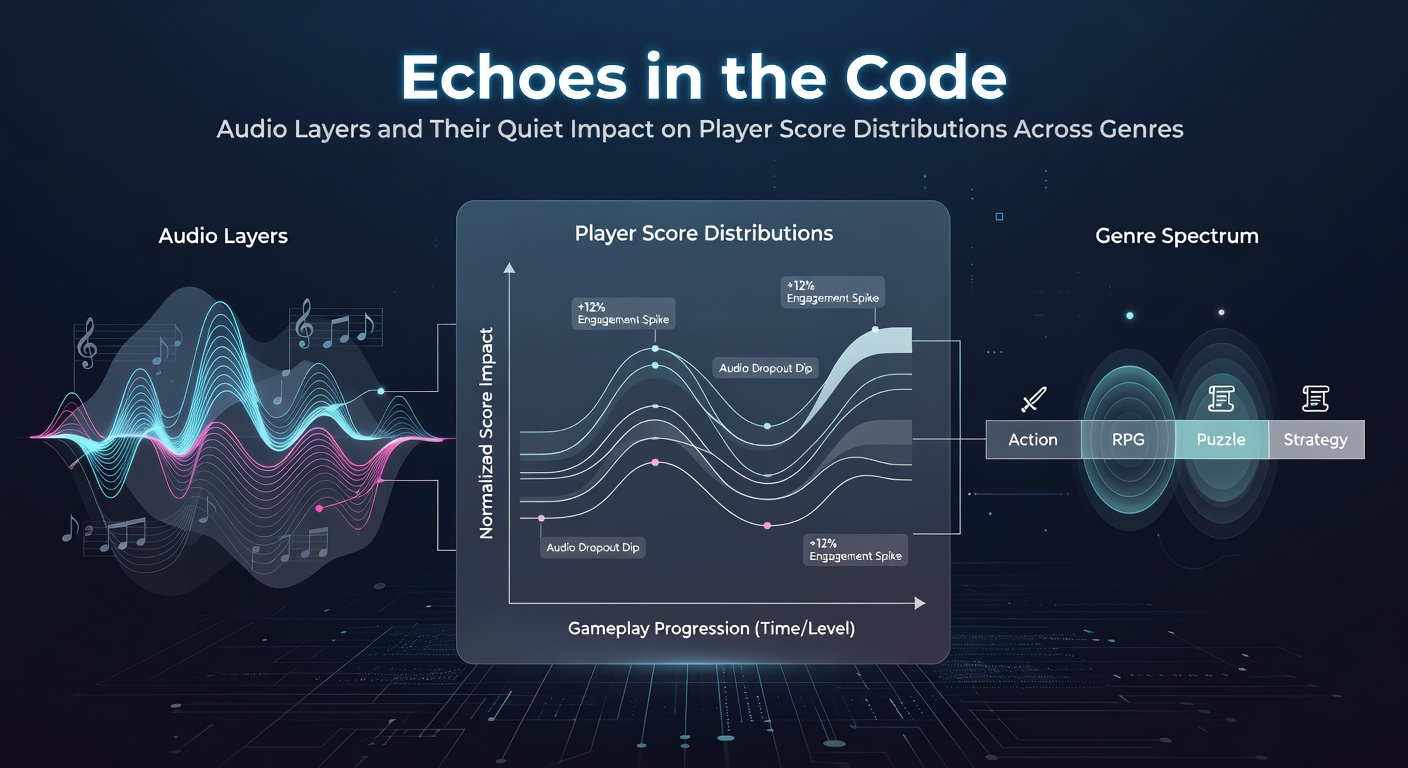 Player score distribution graphs comparing games with layered versus minimal audio design