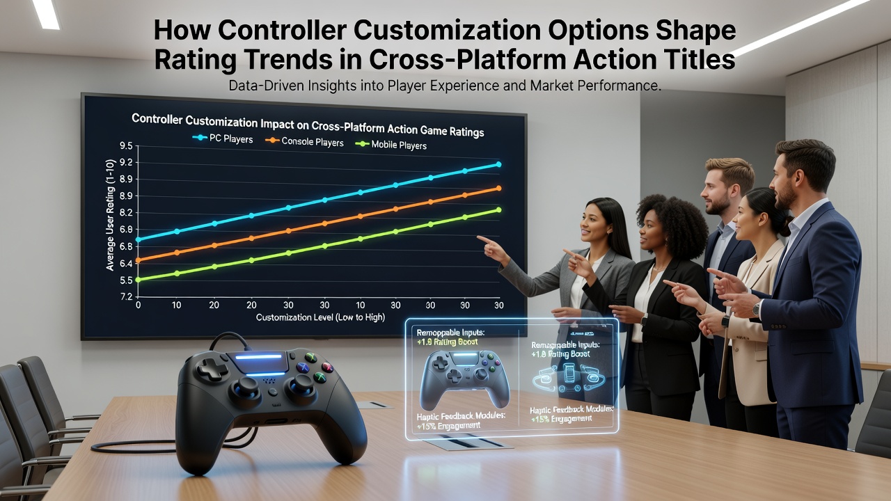 Players testing customized controller setups during a live action game tournament event