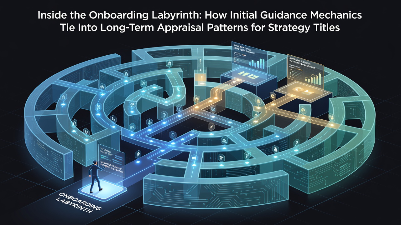 Visual breakdown of onboarding flow in strategy games showing tutorial layers and player progression paths