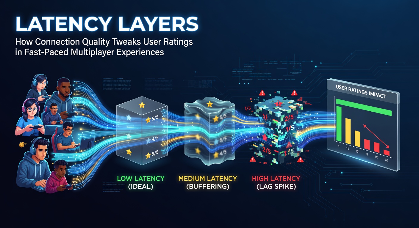 Visual representation of network latency affecting player connections in a fast-paced multiplayer game environment