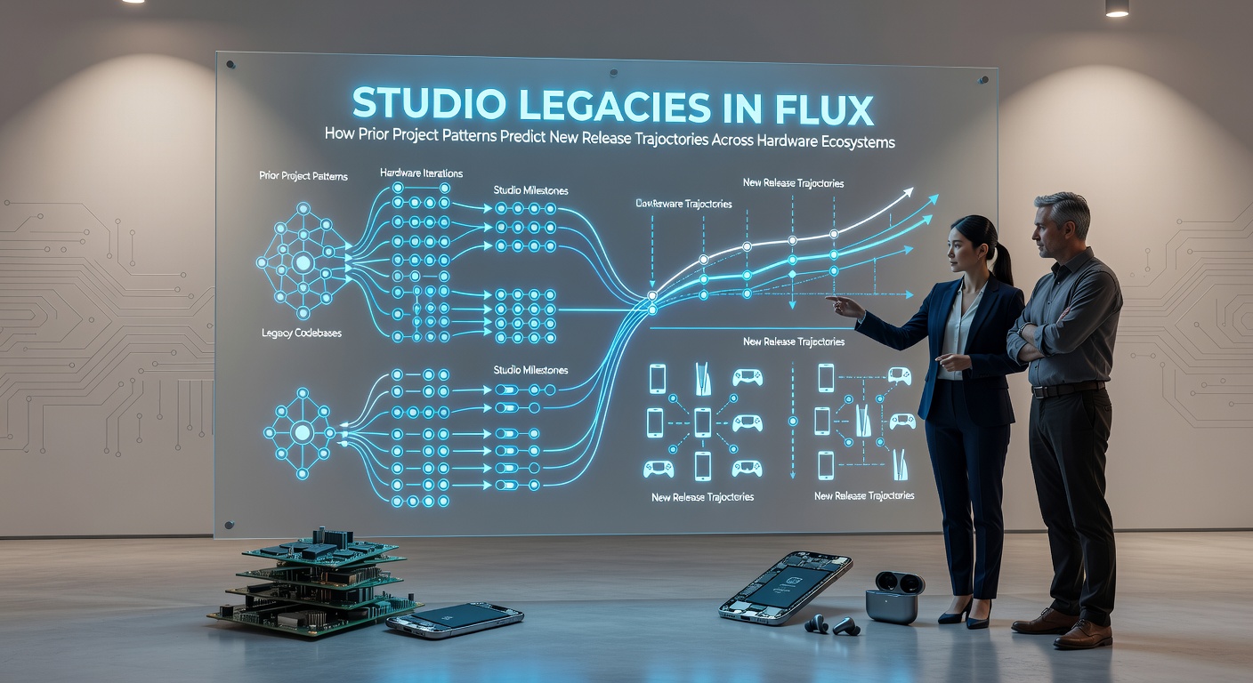 Studio development timelines visualized across multiple hardware platforms showing project pattern correlations